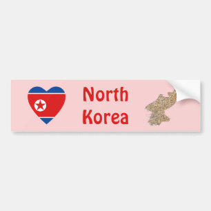 Para Coche Pegatina de Parachoques de Bandera de Corea del No