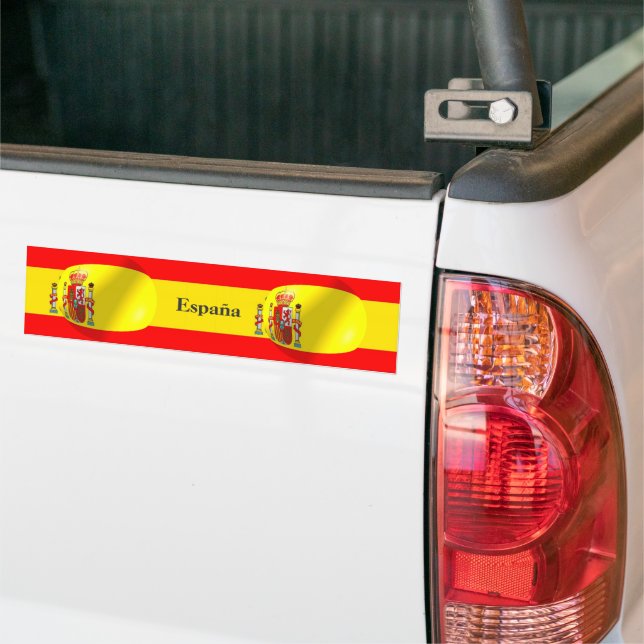 Para Coche Pegatina de parachoques de bandera española (En Camión)