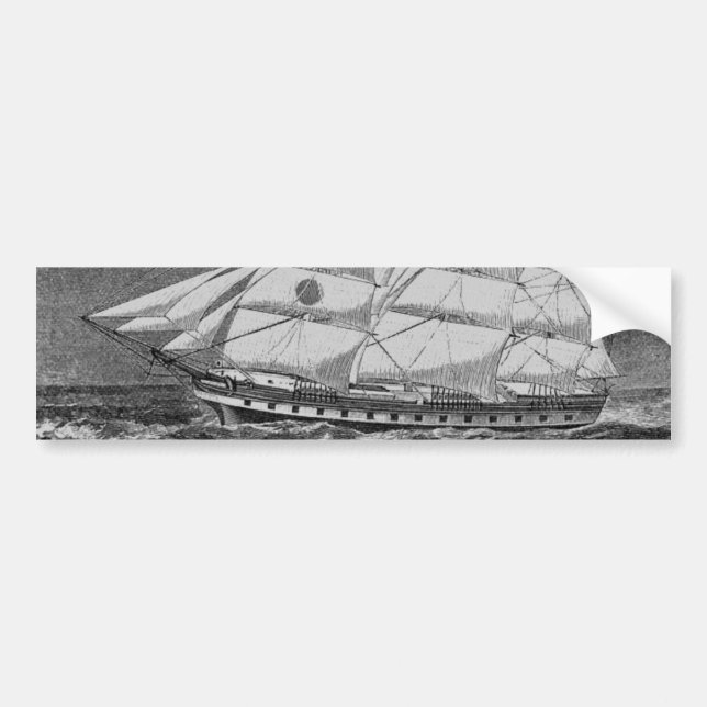 Para Coche Pegatina de parachoques de barco viejo (Frente)