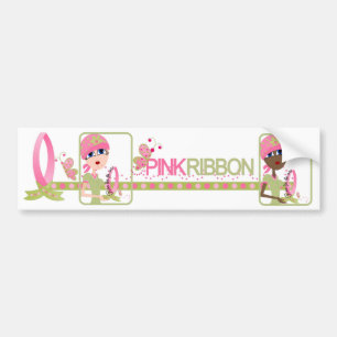 Para Coche Pegatina de parachoques de cinta rosada