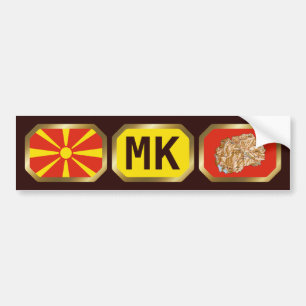 Para Coche Pegatina de parachoques de código de bandera de M