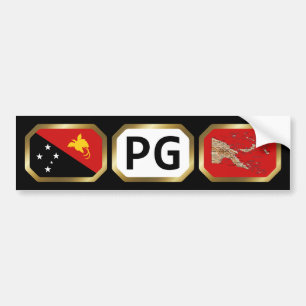 Para Coche Pegatina de parachoques de código de bandera de P