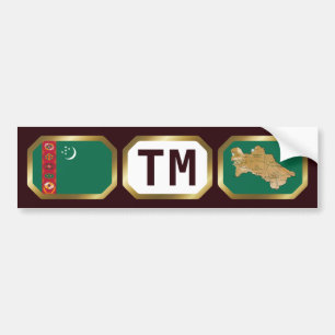 Para Coche Pegatina de parachoques de código de bandera de T