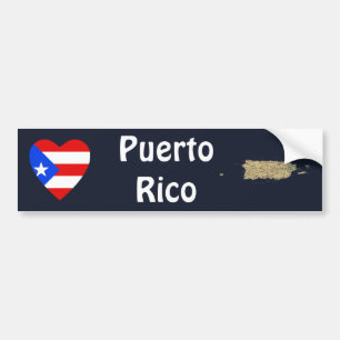 Para Coche Pegatina de parachoques de corazón con bandera de