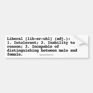 Para Coche Pegatina de parachoques de definición liberal
