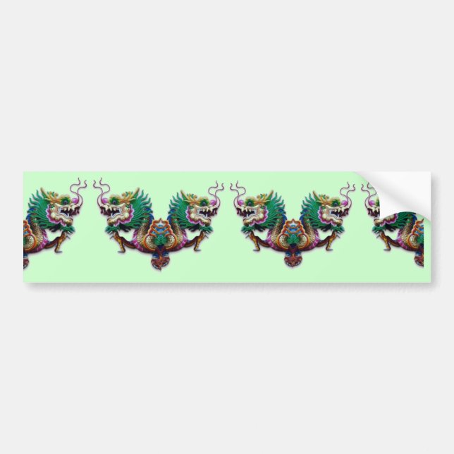 Para Coche Pegatina de parachoques de dragones gemelos (Frente)