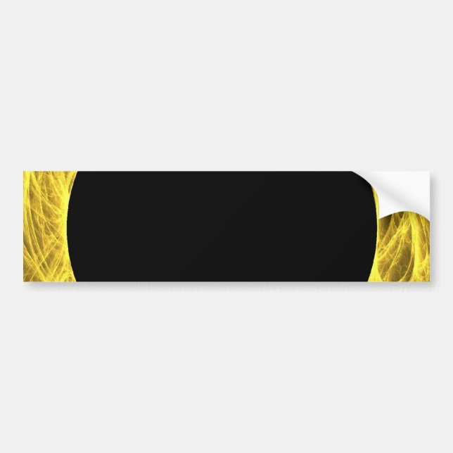 Para Coche Pegatina de parachoques de fondo amarillo y negro (Frente)