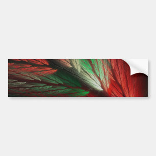 Para Coche Pegatina de parachoques de fondo fractal roja y G 