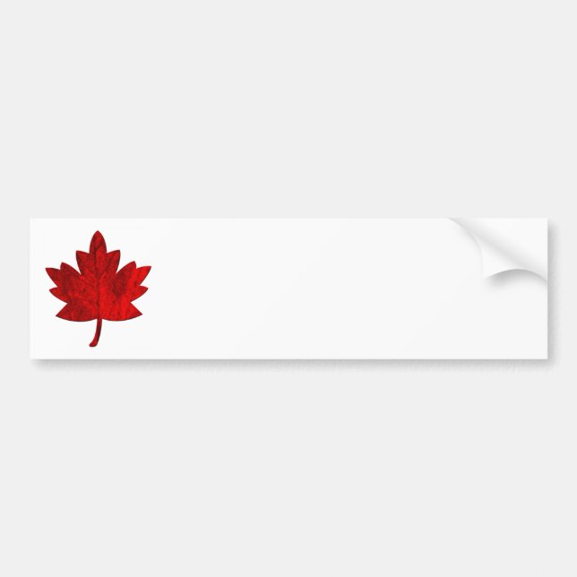 Para Coche Pegatina de parachoques de hojas de arce de Canadá (Frente)