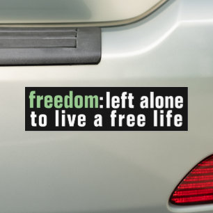 Para Coche Pegatina de parachoques de libertad (oscuro)