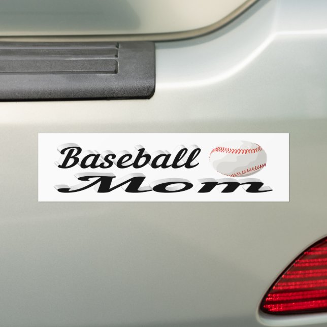 Para Coche Pegatina de parachoques de mamá de béisbol (en coche)