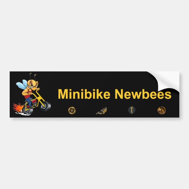 Para Coche Pegatina de parachoques de Newbee en minibici (Frente)