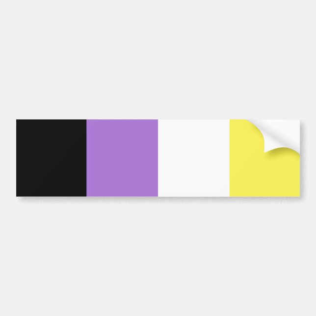 Para Coche Pegatina de parachoques de orgullo no binario (Frente)