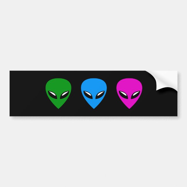 Para Coche Pegatina de parachoques de OVNI alienígena (Frente)