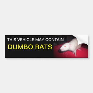 Para Coche Pegatina de parachoques de ratas dumbo