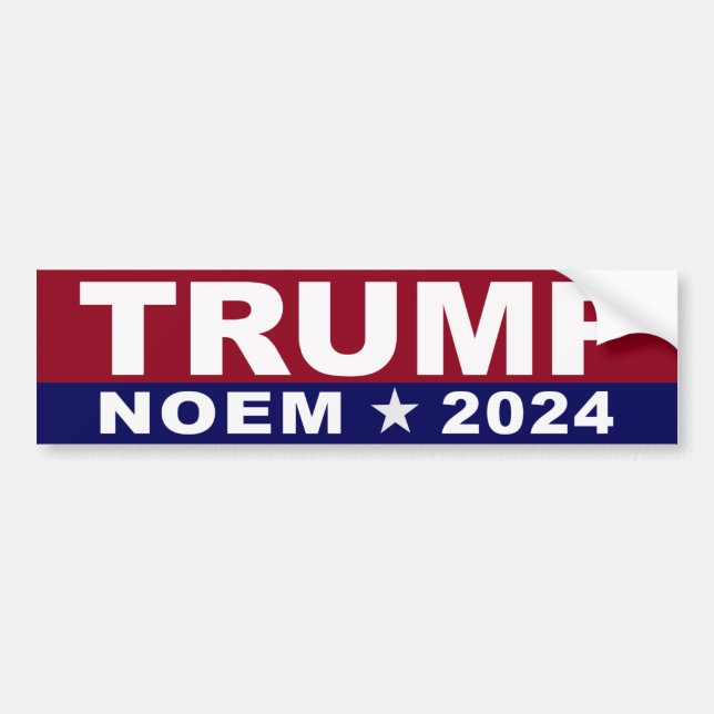 Para Coche Pegatina de parachoques de Trump Noem 2024 (Frente)
