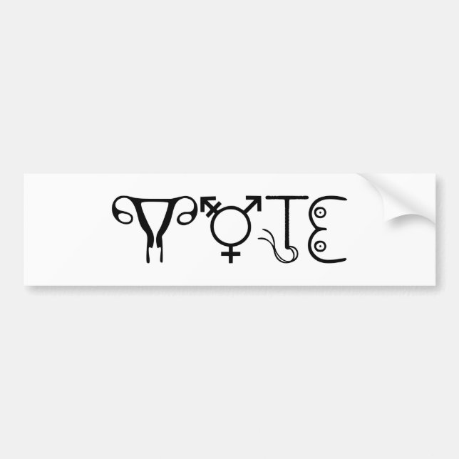 Para Coche Pegatina de parachoques de VOTACIÓN (Frente)