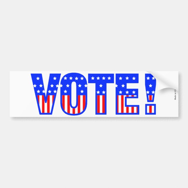 Para Coche Pegatina de parachoques de votación (Frente)