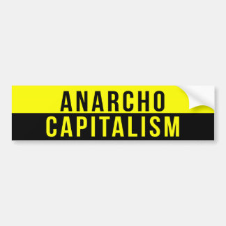 Para Coche Pegatina de parachoques del capitalismo anarquio