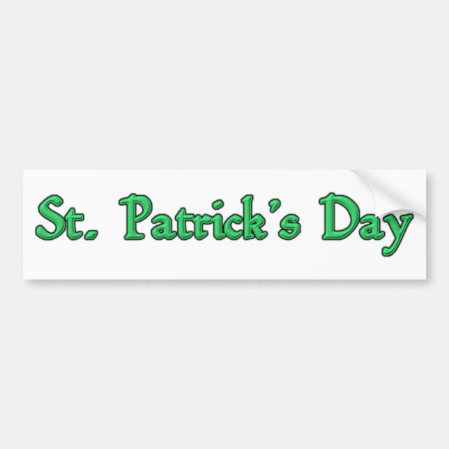 Para Coche Pegatina de parachoques del Día de San Patricio (Frente)
