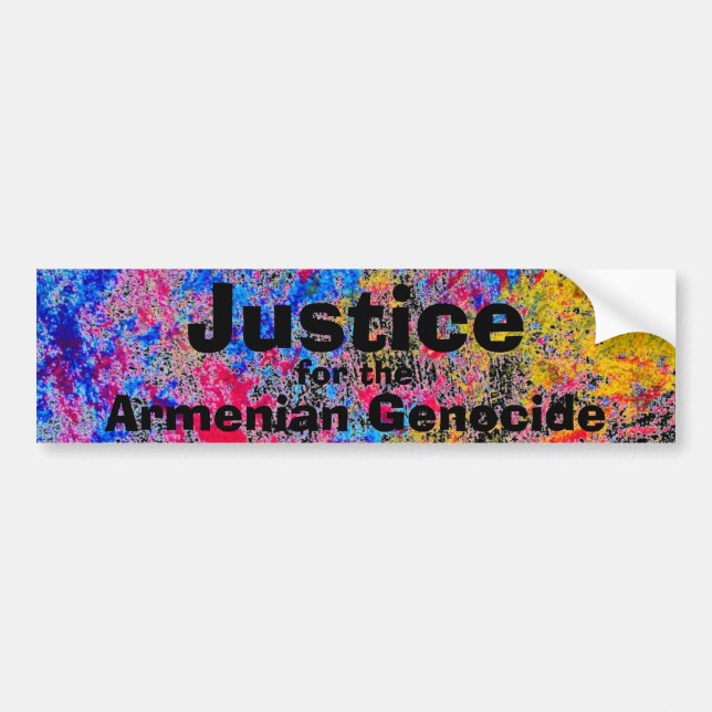 Para Coche Pegatina de parachoques del genocidio armenio (Frente)