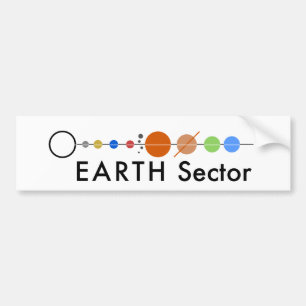Para Coche Pegatina de parachoques del sector de la Tierra