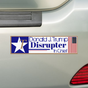 Para Coche Pegatina de parachoques Donald J Trump Disruptor e