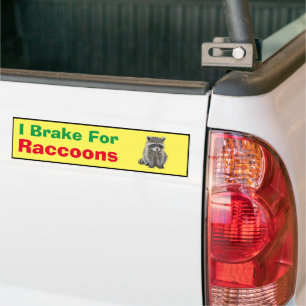 Para Coche Pegatina de parachoques - Freno por mapaches