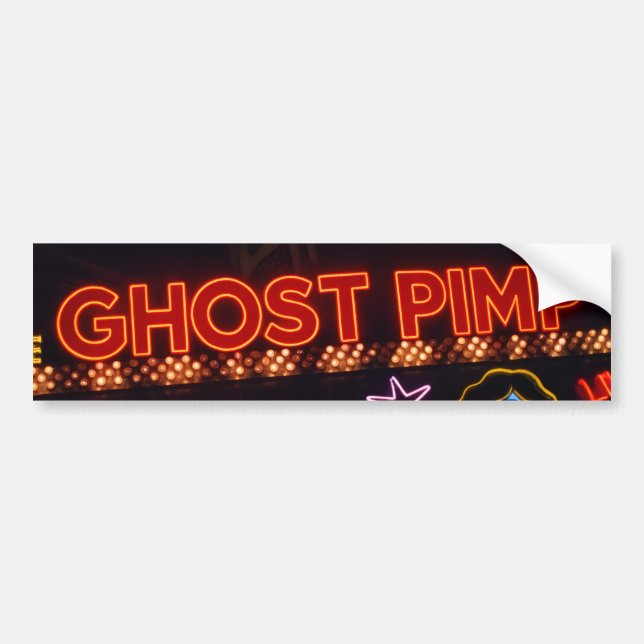 Para Coche Pegatina de parachoques Ghost Pimp (Frente)