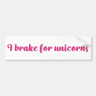 Para Coche Pegatina de parachoques Me detengo por unicornios