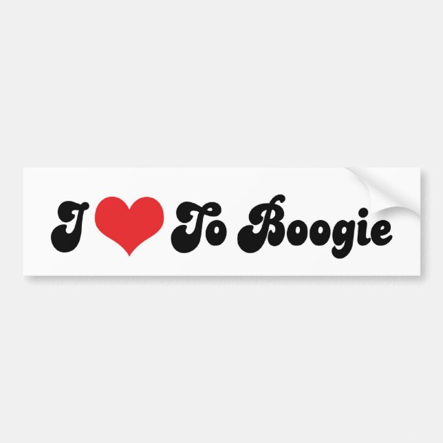 Para Coche Pegatina de parachoques Me encanta bailar boogie (Frente)