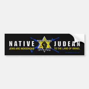 Para Coche Pegatina de parachoques "nativo judeano"