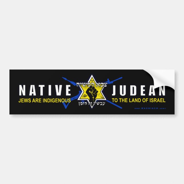 Para Coche Pegatina de parachoques "nativo judeano" (Frente)