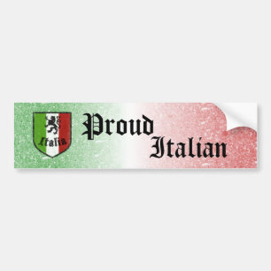 Para Coche Pegatina de parachoques orgulloso italiano
