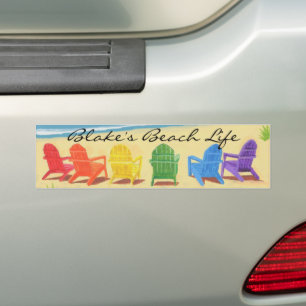 Para Coche Pegatina de parachoques personalizada de Beach Lif