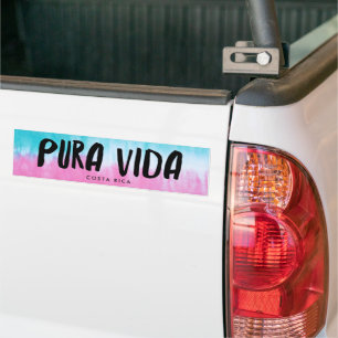 Para Coche Pegatina de parachoques Pura Vida Tie Dye Costa Ri