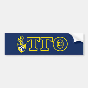 Para Coche Pegatina de parachoques Tau Gamma Theta - Escudo y