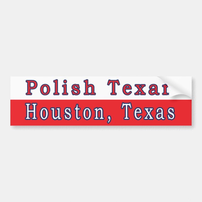 Para Coche Pegatina de parachoques texana de Houston (Frente)