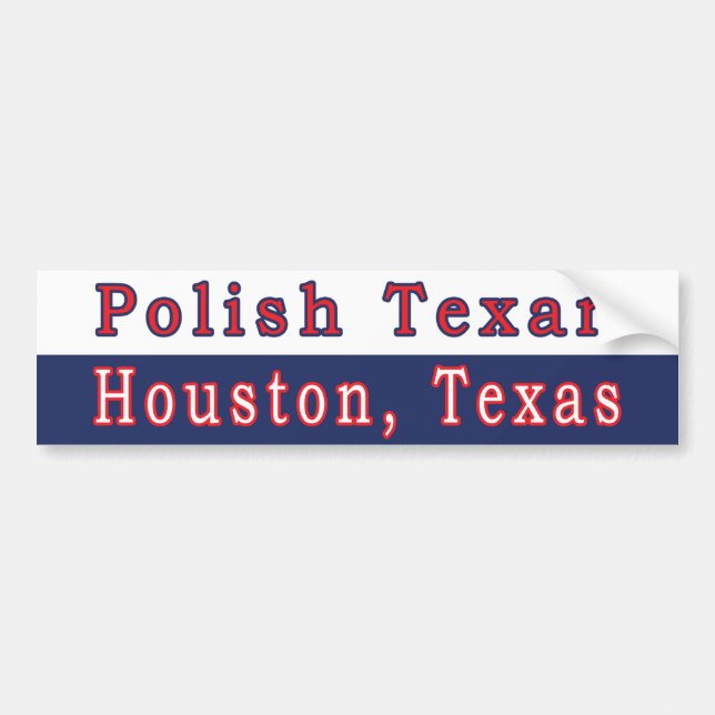 Para Coche Pegatina de parachoques texana de Houston (Frente)