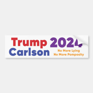 Para Coche Pegatina de parachoques Trump 2024 con Tucker Carl