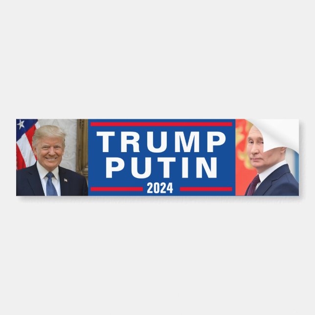 Para Coche Pegatina de parachoques TRUMP/PUTIN 2024 (Frente)