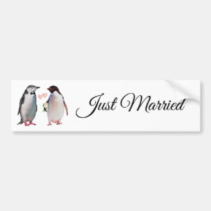 Para Coche Pegatina de Pareja de Pingüinos Adorables Recién C