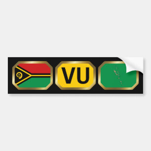 Para Coche Pegatina de paro de código de la bandera de Vanuat