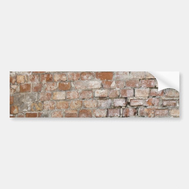 Para Coche Pegatina de paro de ladrillo antiguo (Frente)