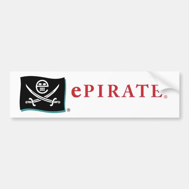 Para Coche pegatina de pepino pirata (Frente)