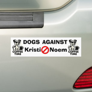 Para Coche Pegatina de Perros Contra Kristi Noem