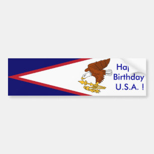Para Coche Pegatina de Samoa Americana, ¡Feliz cumpleaños Est