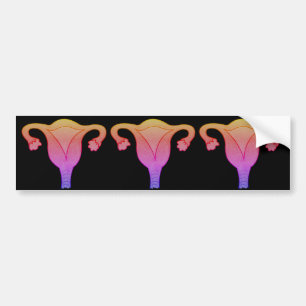 Para Coche Pegatina de útero feminista