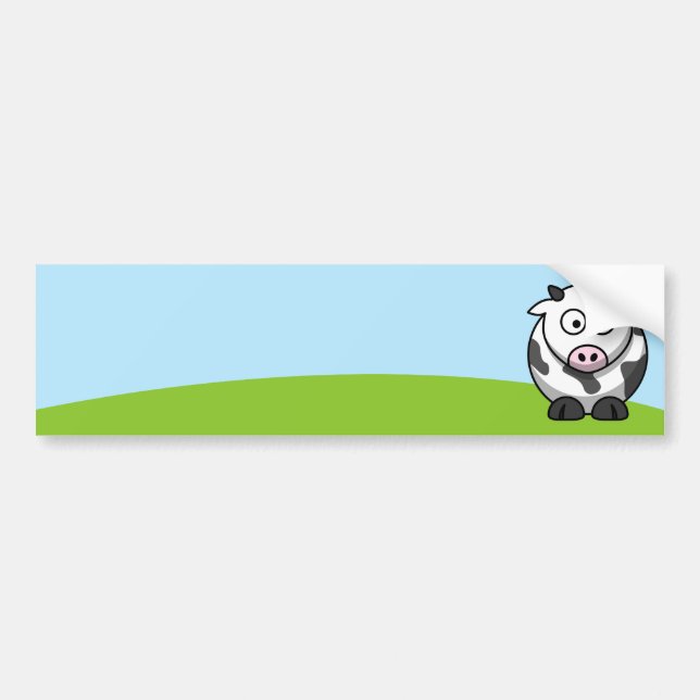 Para Coche Pegatina de Vaca Adorable (Frente)