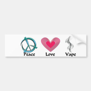 Para Coche Pegatina de Vape del amor de la paz